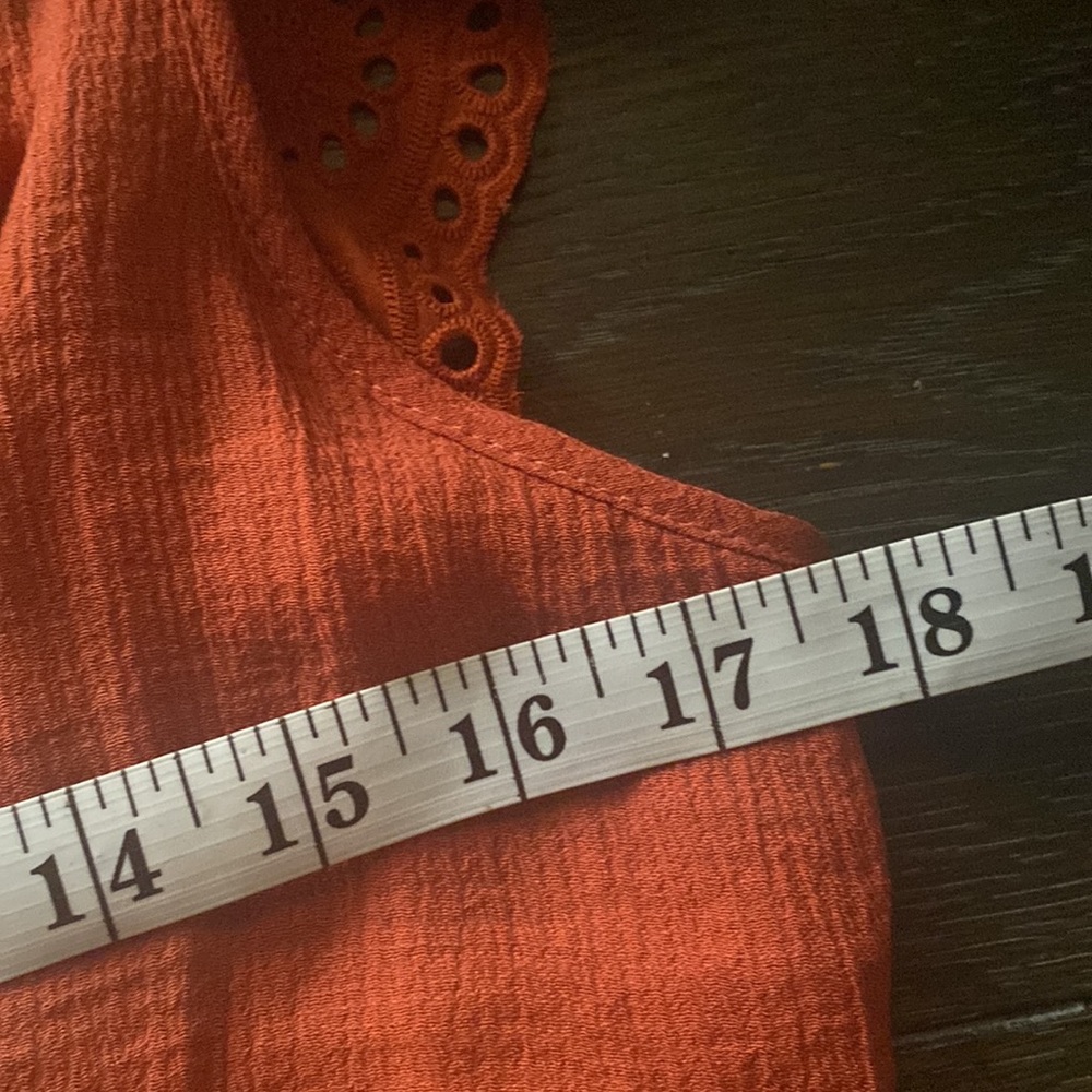 SOLD Twine and String Woman Orange Blouse/Top size M - Picture 12 of 12